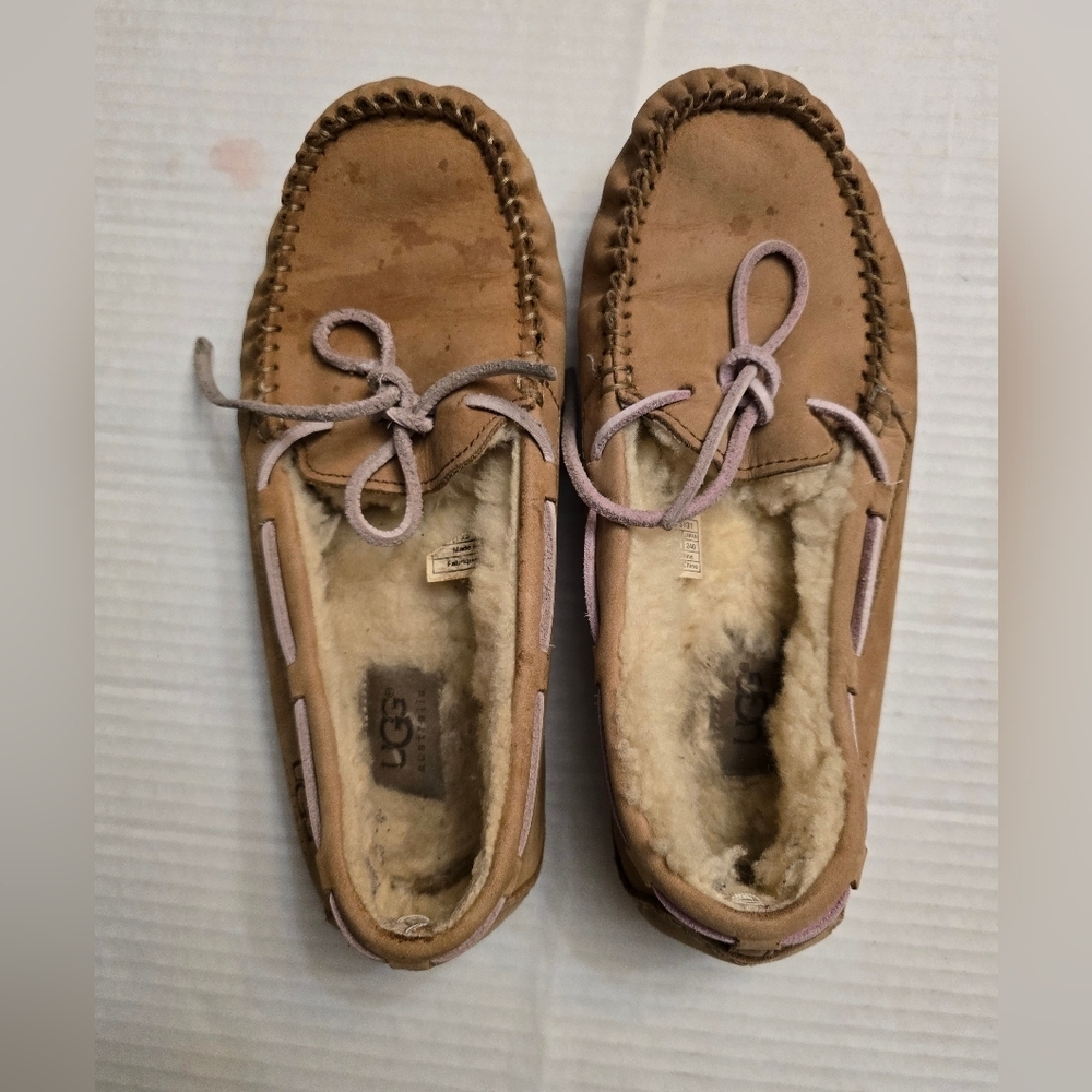 UGG Tan Moccasin Slippers
